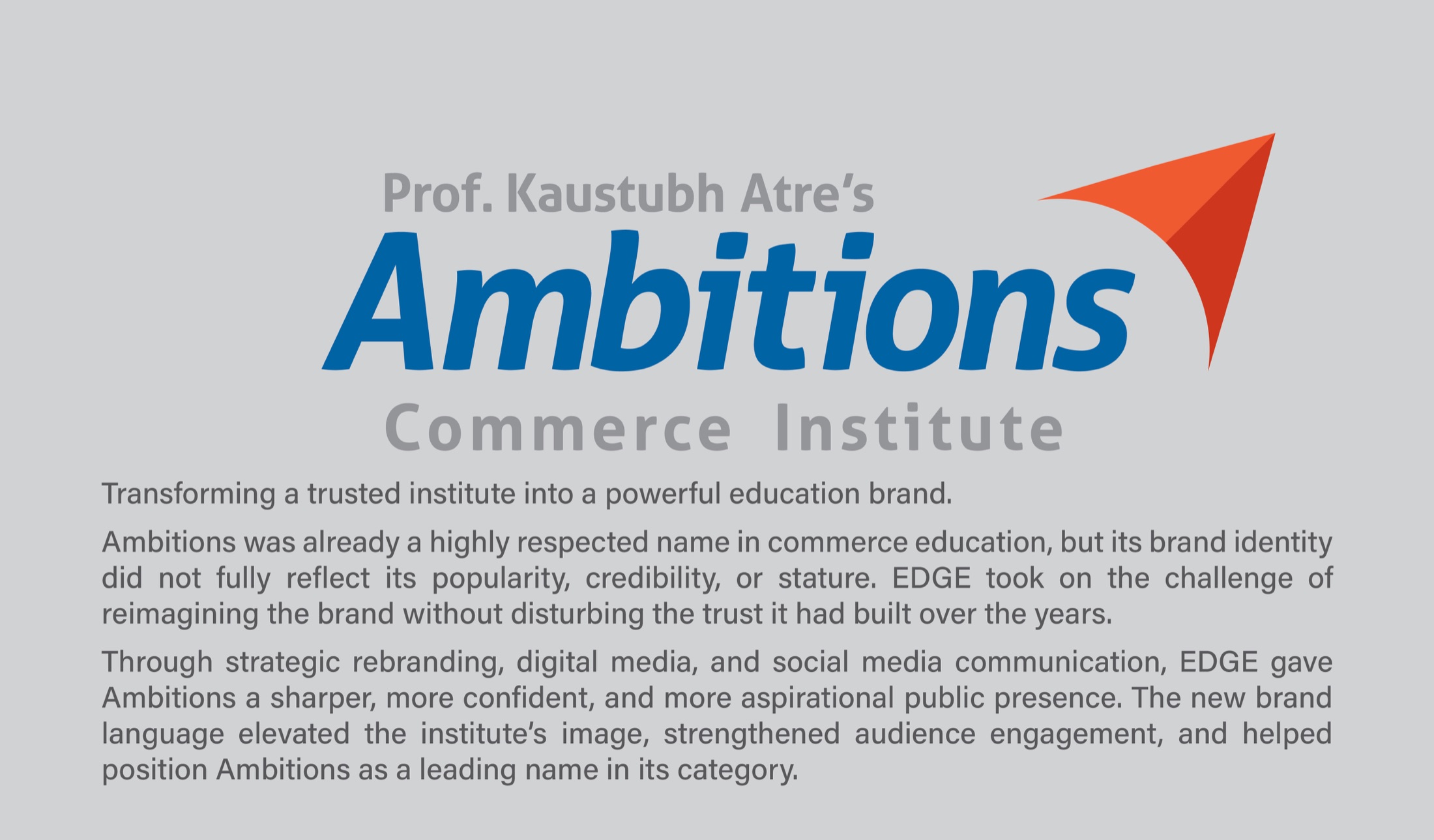 Ambitions work